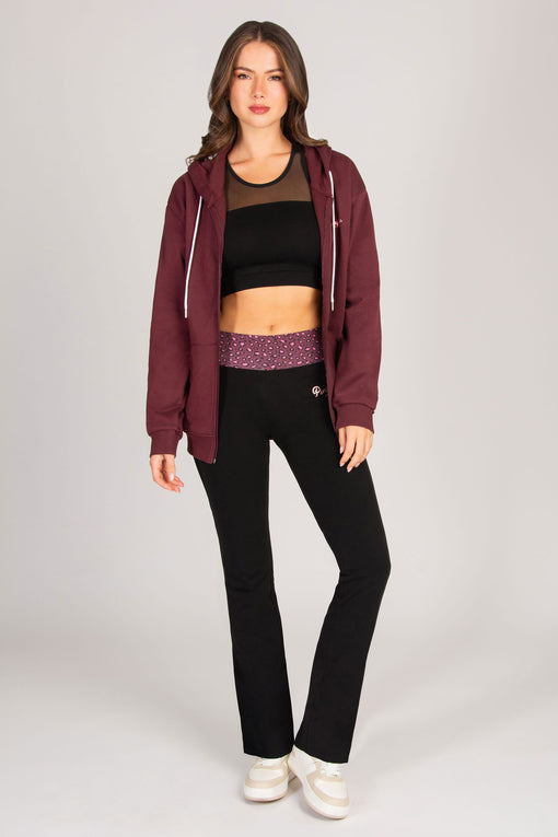 Pineapple Contrast Band Bootcut Jersey Trousers