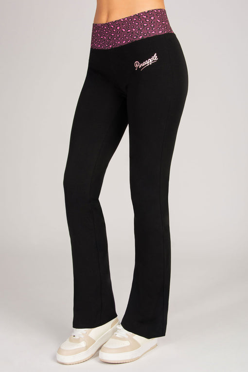 pineapple Contrast Band Bootcut Jersey Trousers