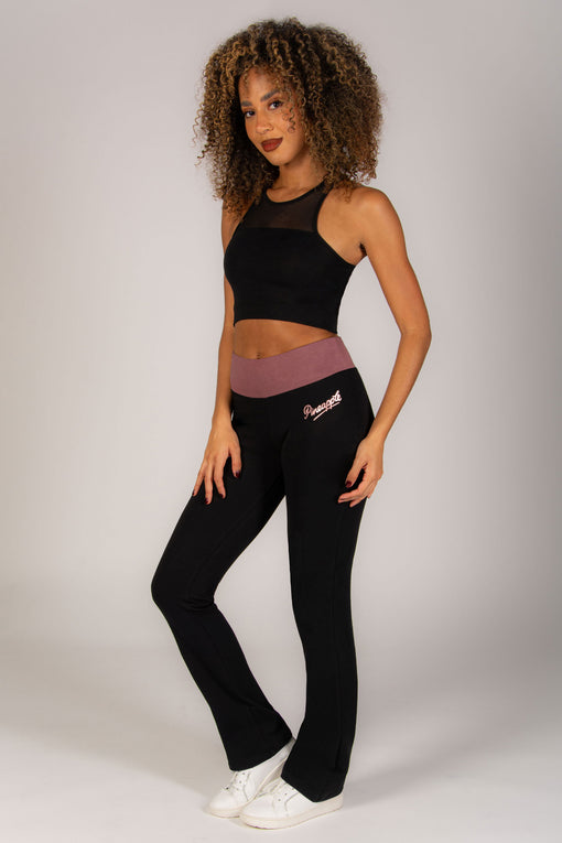 Pineapple Contrast Band Bootcut Jersey Trousers