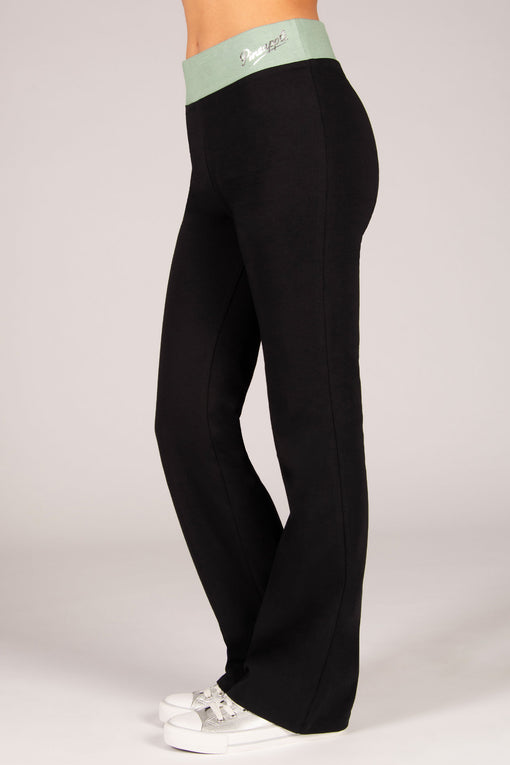 pineapple Contrast Band Bootcut Jersey Trousers