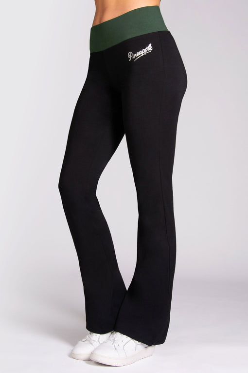 pineapple Contrast Band Bootcut Jersey Trousers