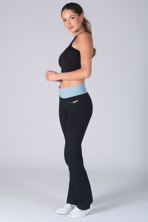 Pineapple Contrast Band Bootcut Jersey Trousers