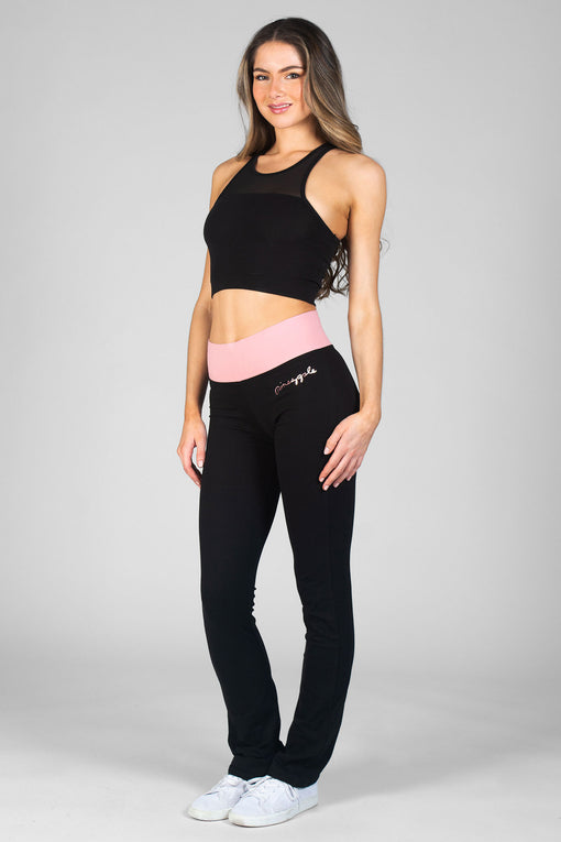 Pineapple Contrast Band Bootcut Jersey Trousers