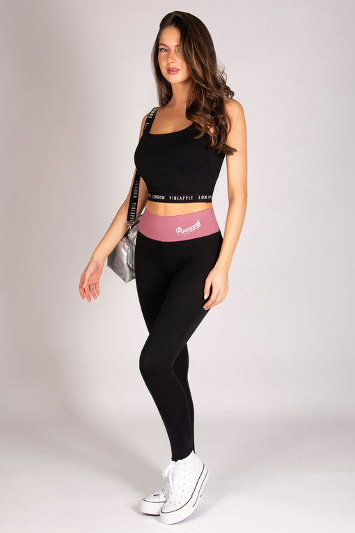 Pineapple Contrast Band Leggings