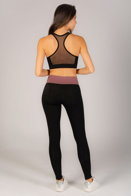 Pineapple Contrast Band Leggings