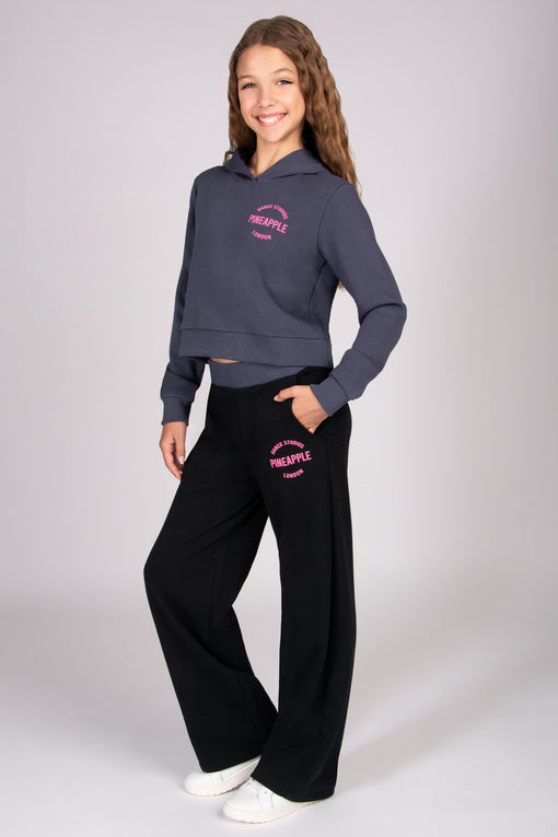 Pineapple Contrast Band Wide Leg Joggers