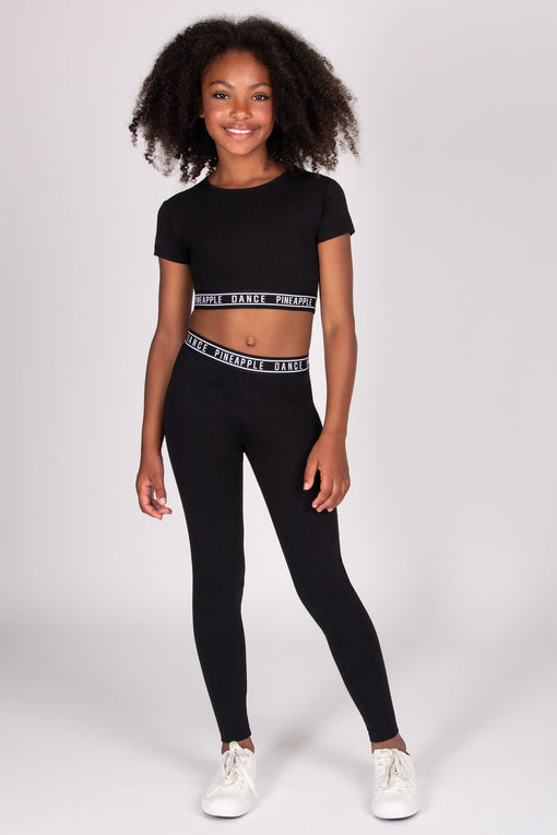 Pineapple Jacquard Tape Hem Leggings