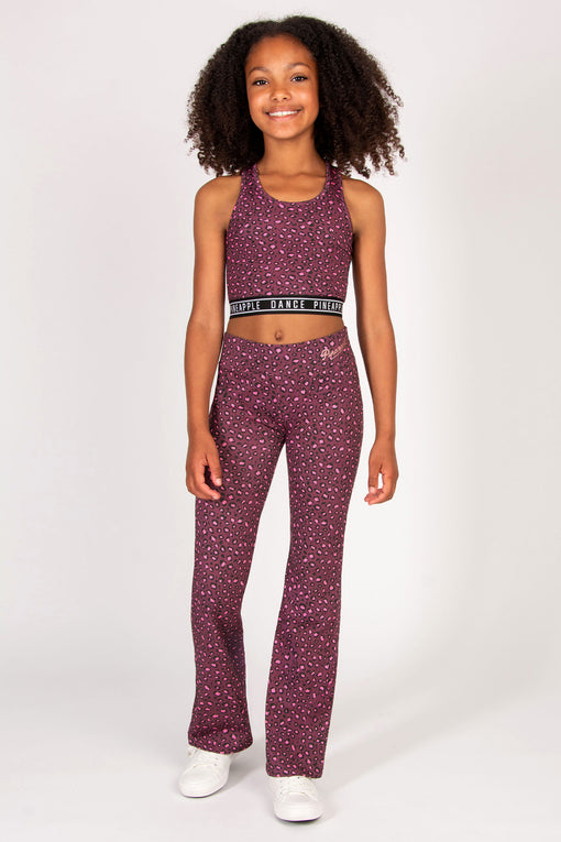 Pineapple Leopard Print Kickflare Trousers