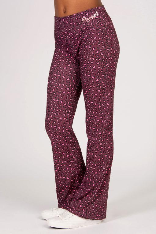 pineapple Leopard Print Kickflare Trousers