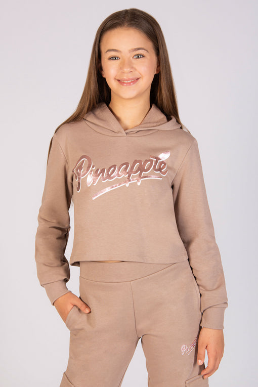 pineapple Logo Crop Hoodie