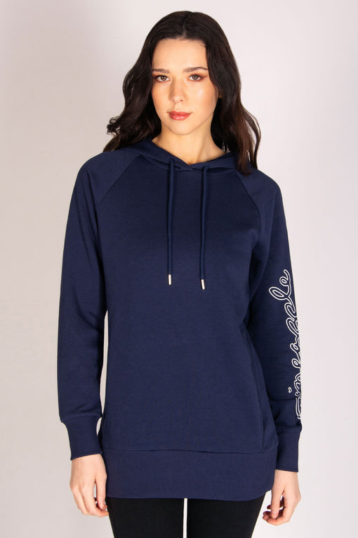 pineapple Longline Logo Hoodie