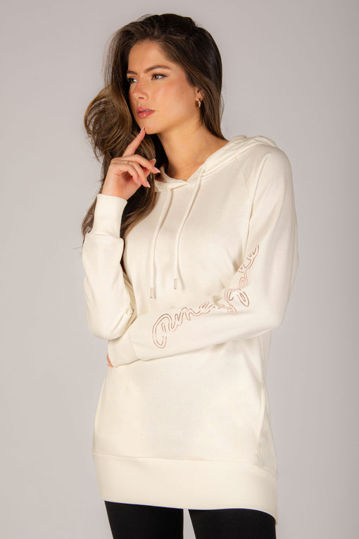 pineapple Longline Logo Hoodie