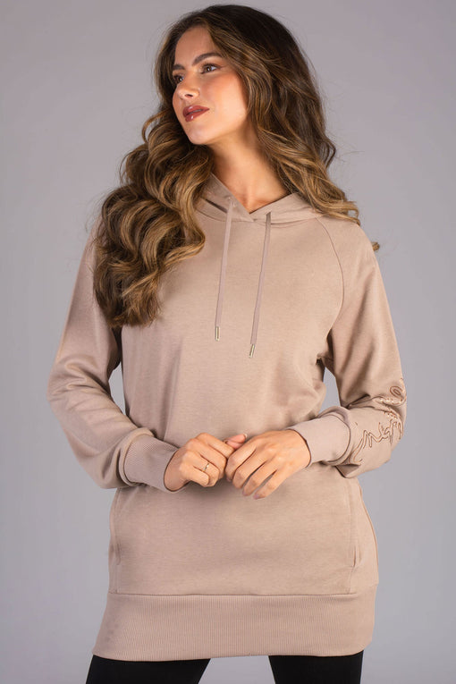 pineapple Longline Logo Hoodie