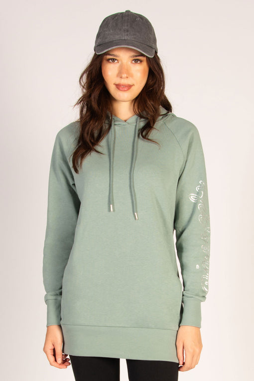 pineapple Longline Logo Hoodie