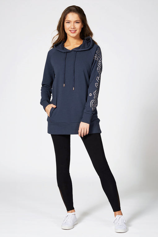 Pineapple Longline Logo Hoodie