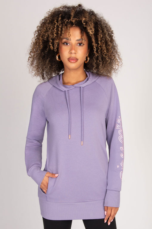 pineapple Longline Logo Hoodie