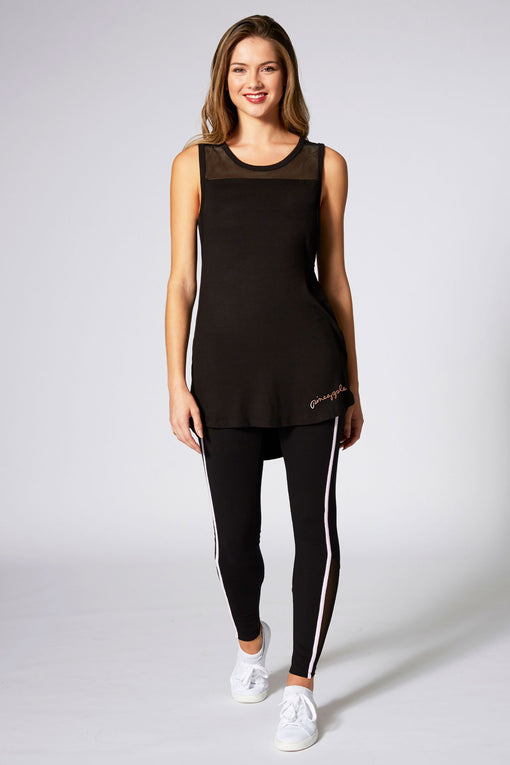 Pineapple Mesh Longline Vest