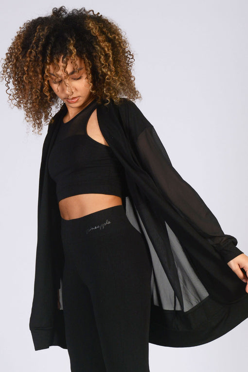 Pineapple Monroe Longline Mesh Cardigan