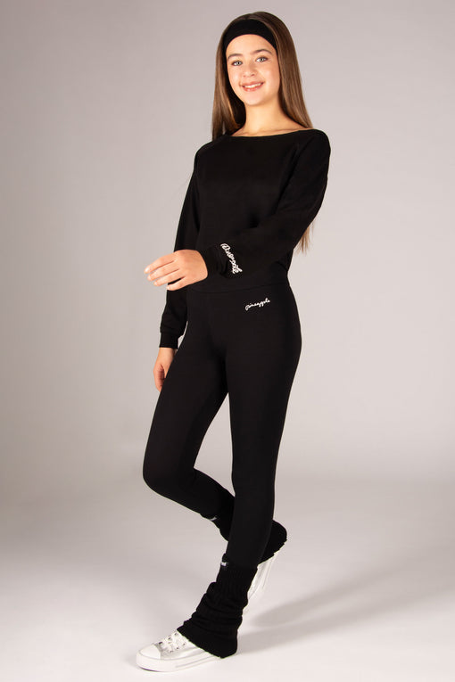 Pineapple Off-Shoulder Long Sleeve Top