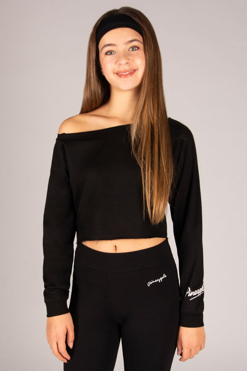 pineapple Off-Shoulder Long Sleeve Top