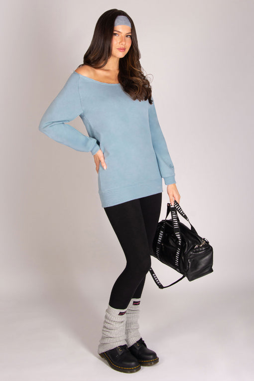 Pineapple Off Shoulder Longline Sweat Top
