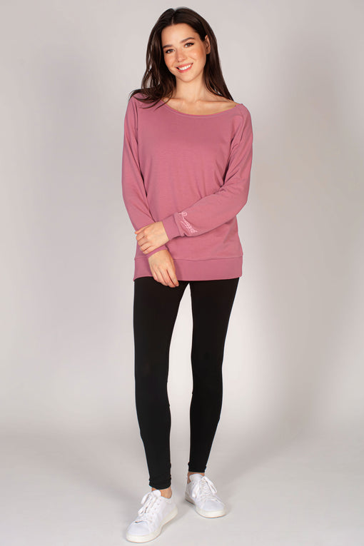 Pineapple Off Shoulder Longline Sweat Top