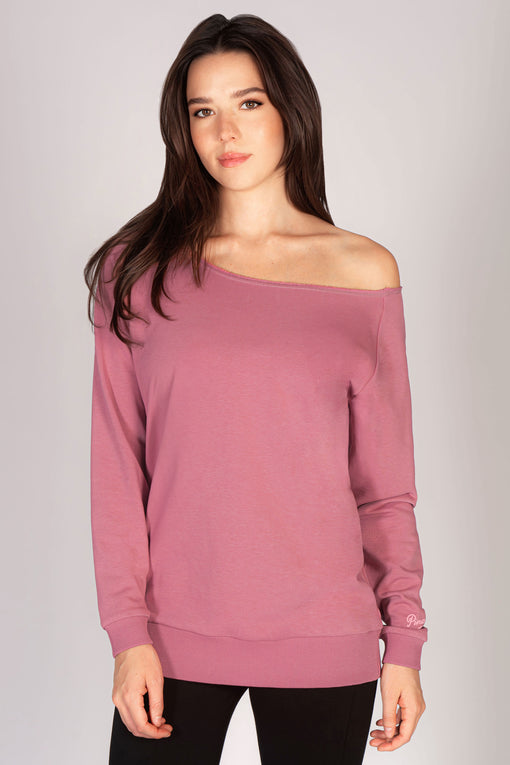 pineapple Off Shoulder Longline Sweat Top