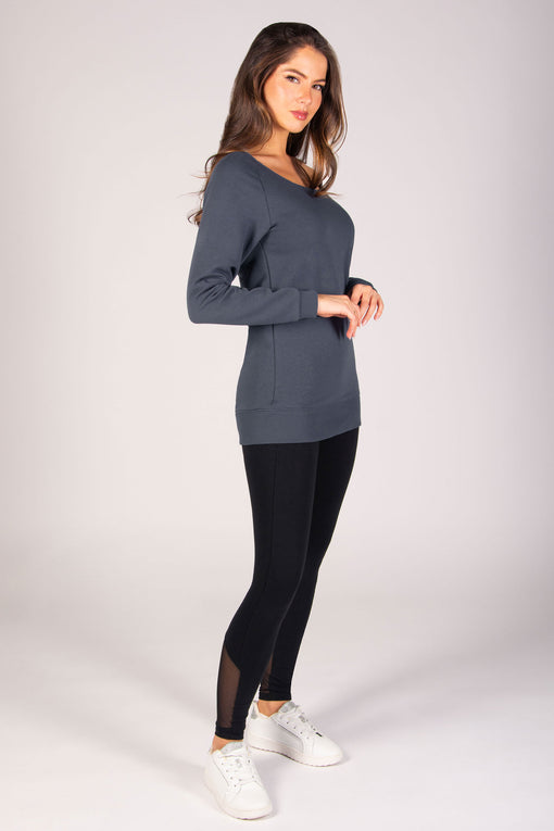 Pineapple Off Shoulder Longline Sweat Top