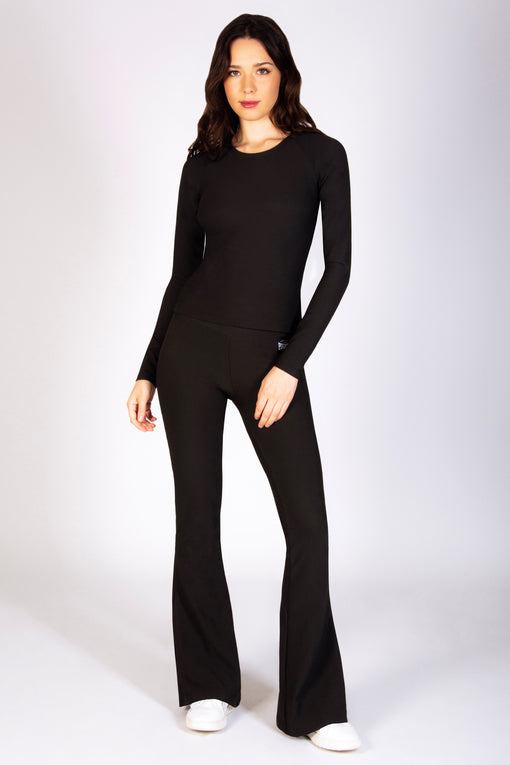 Pineapple Rib Flare Trousers