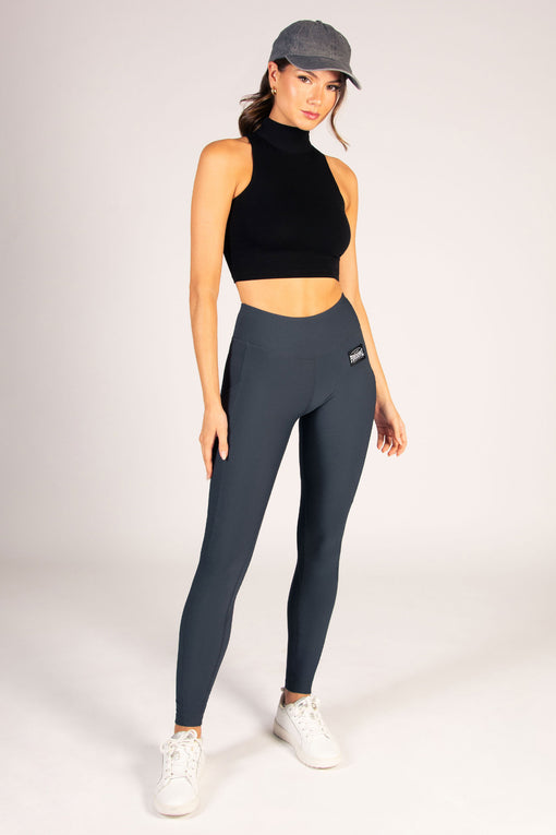 Pineapple Rib Leggings With Pocket