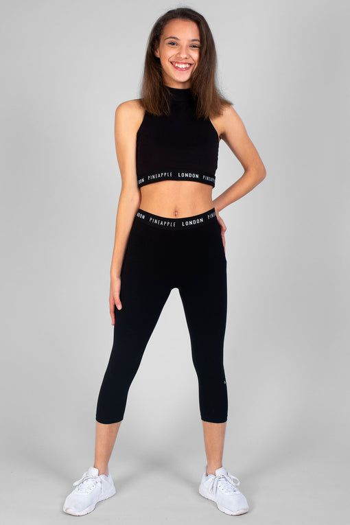 Pineapple Script Crop Leggings