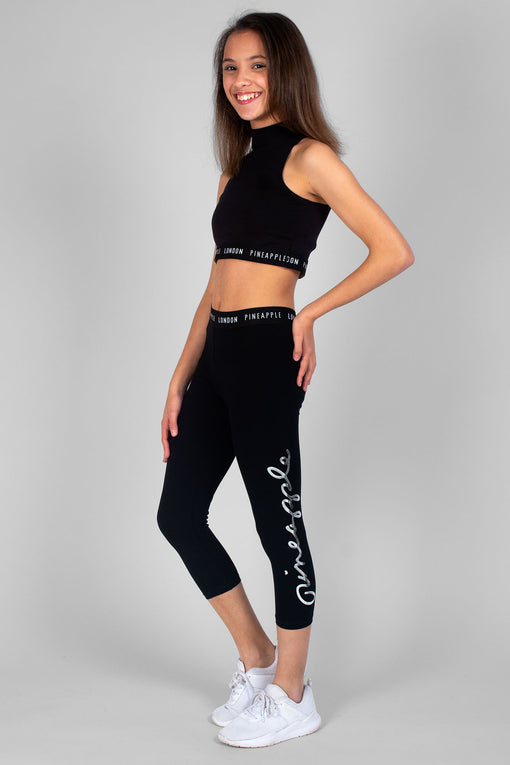 Pineapple Script Crop Leggings
