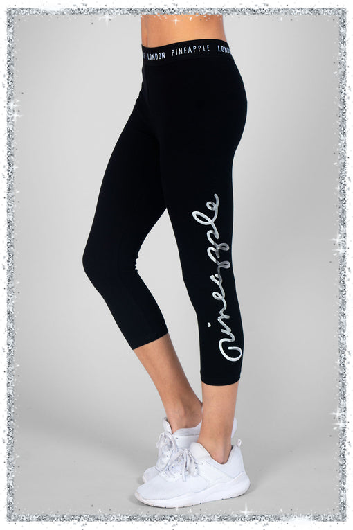 pineapple Script Crop Leggings