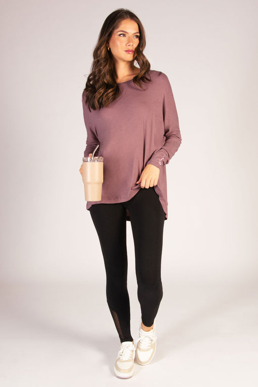 Pineapple Script Long Sleeve Top