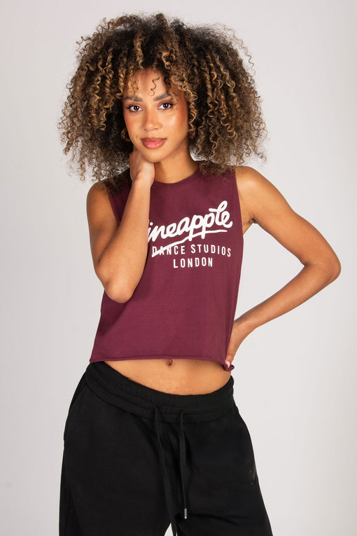 Pineapple Sleeveless Crop T-Shirt