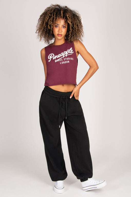 Pineapple Sleeveless Crop T-Shirt