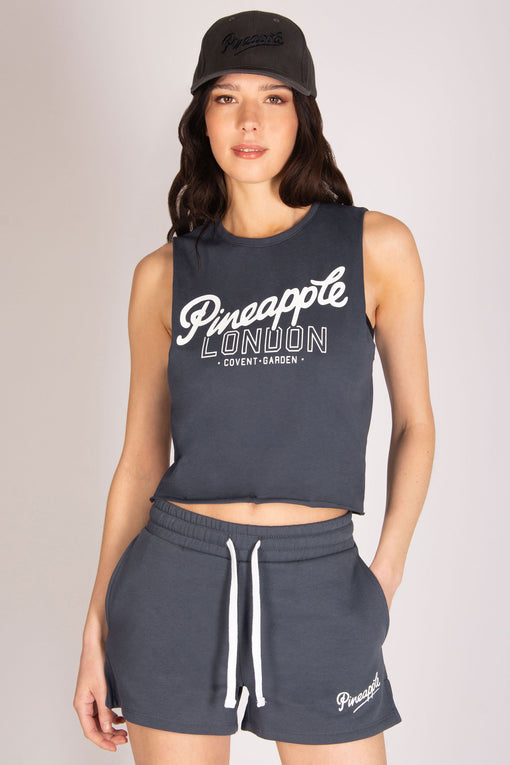pineapple Sleeveless Crop T-Shirt