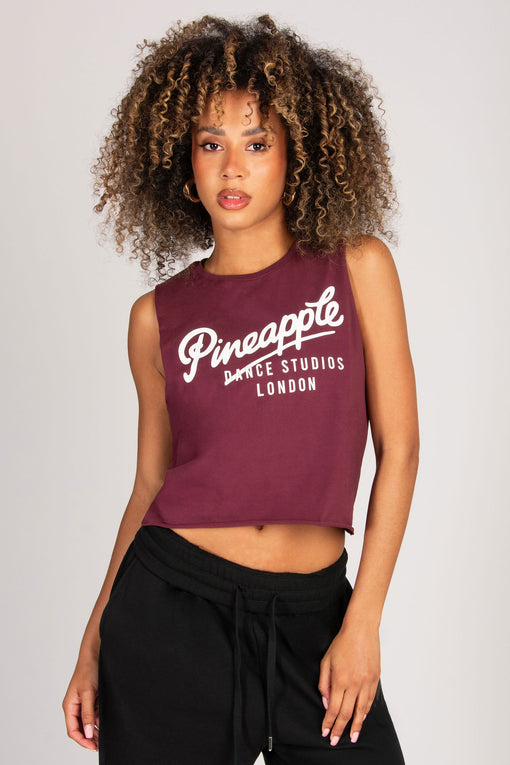 pineapple Sleeveless Crop T-Shirt