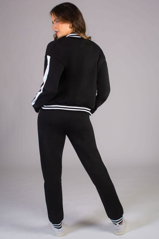 Pineapple Stripe Jersey Bomber