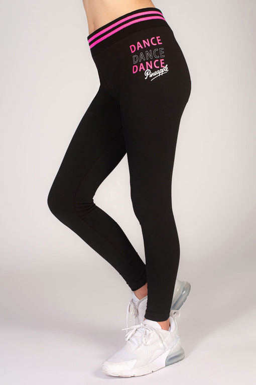 pineapple Stripe Rib Band Leggings