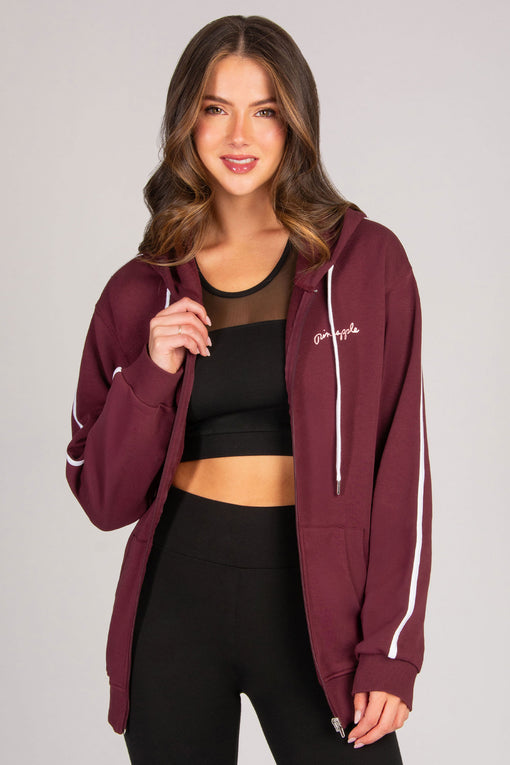 Pineapple Stripe Zip Hoodie