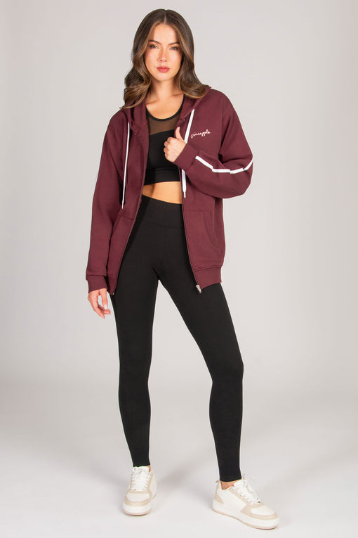 Pineapple Stripe Zip Hoodie