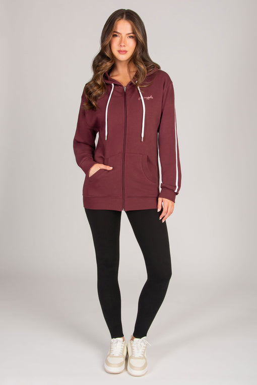 Pineapple Stripe Zip Hoodie