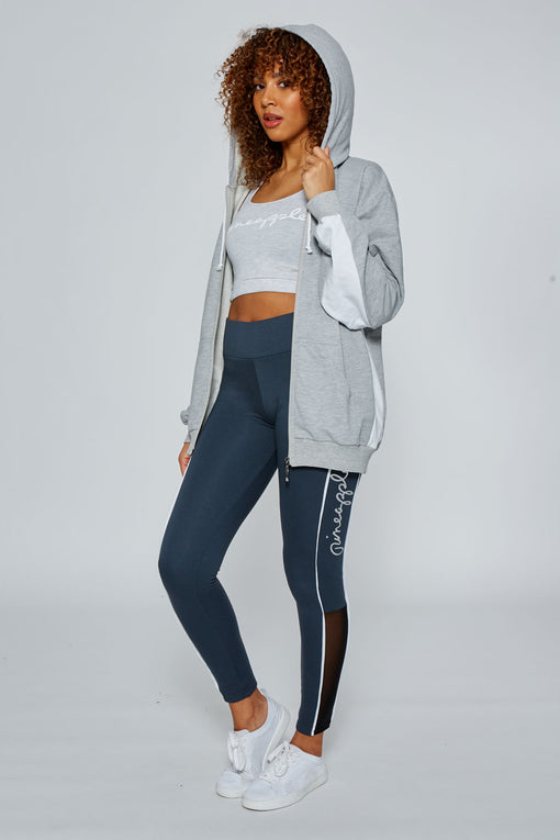 Pineapple Stripe Zip Hoodie