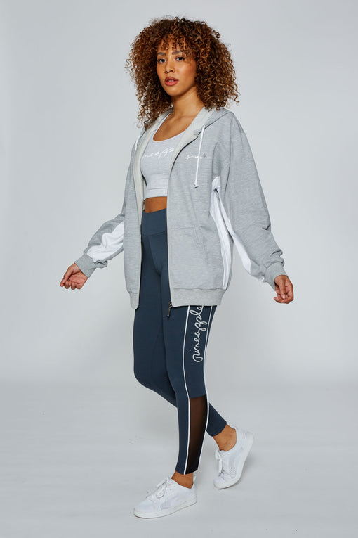 Pineapple Stripe Zip Hoodie