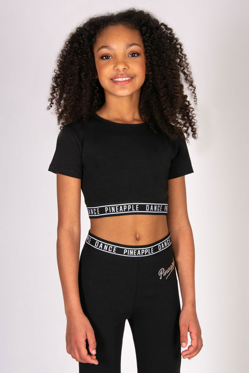 Pineapple Tape Hem Crop T-Shirt