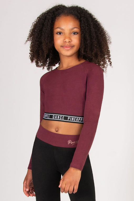 pineapple Tape Long Sleeve Crop Top