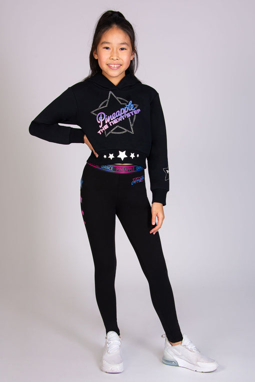 Pineapple The Next Step Logo Crop Hoodie