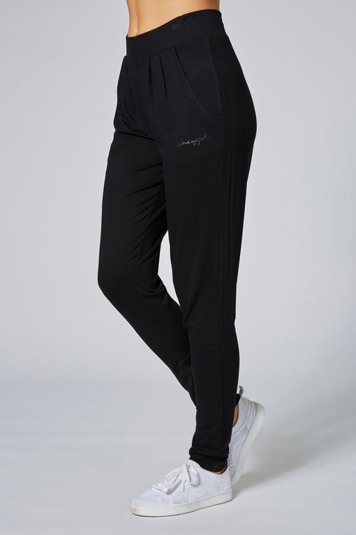 pineapple Viscose Relaxed Fit Jersey Trousers