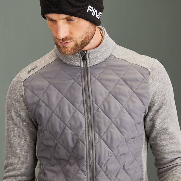 Ping Aaran Men's Quilted Hybrid Jacket - Griffin Marl/Rock